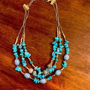 Turquoise multi strand necklace. EUC